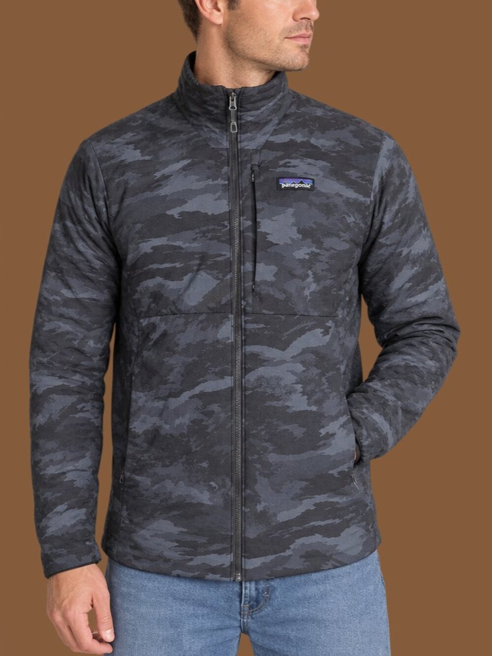 Patagonia Men's Nano-Air Black Grey Camo Lightweight Puff Jacket XL Style 84251
